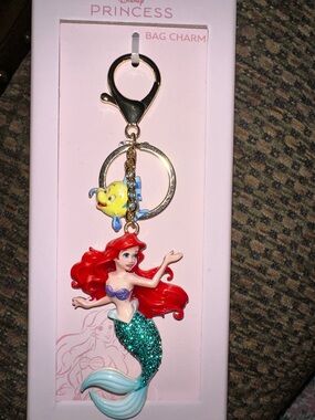Disney Princess Ariel & Flounder Glitter Mermaid Bag Charm